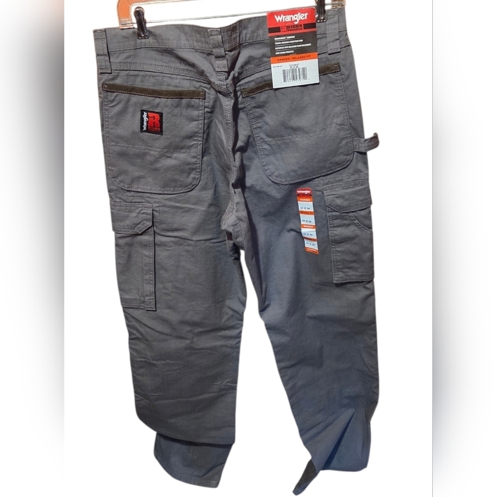Wrangler RIGGS Workwear Ripstop Ranger Cargo Slate Gray Pants New! 31x34 - Picture 2 of 8